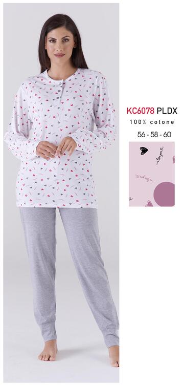 KAREKC6078 PLDX- kc6078 pldx pigiama donna m/l cotone cal. - Fratelli Parenti